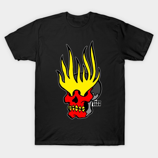 Flaming Eye Skull T-Shirt by ArtMonsterATX